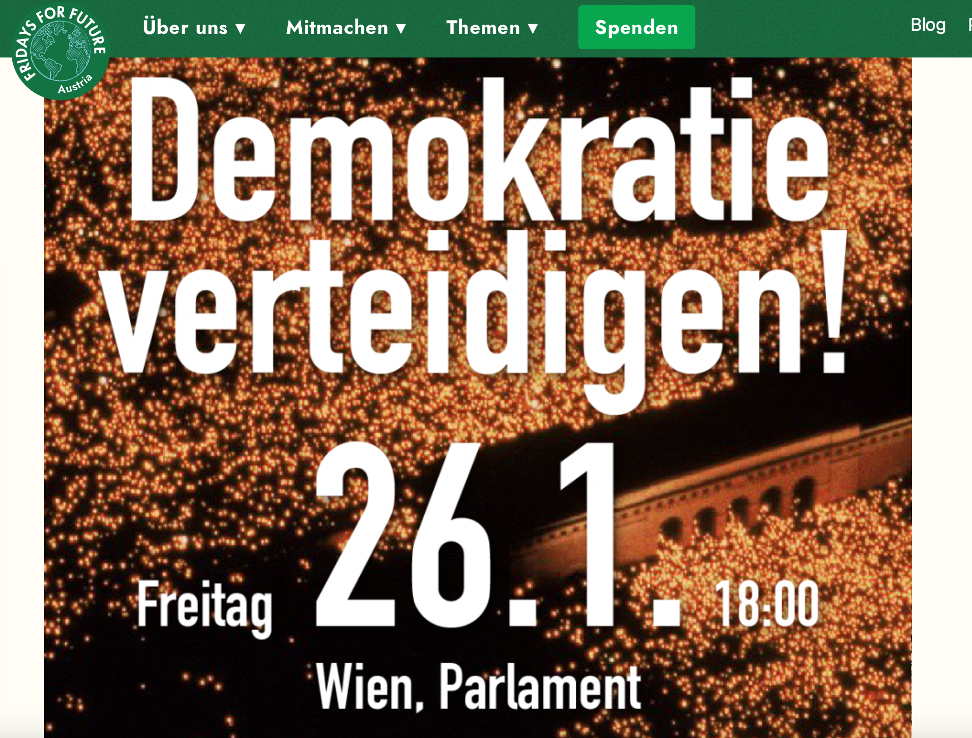 Read more about the article Auf die Straße – vor’s Parlament!