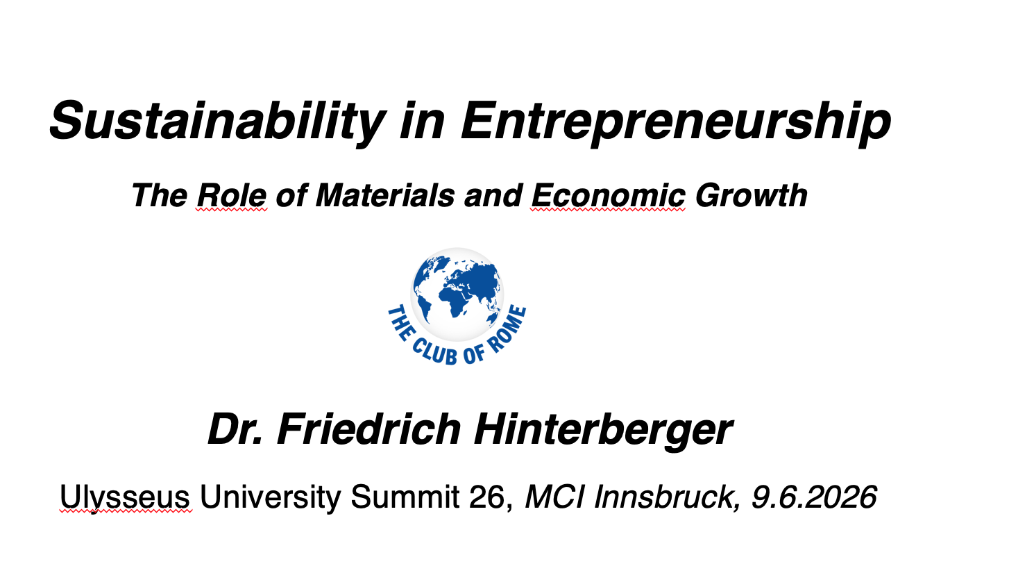 Sustainability in Entrepreneurship